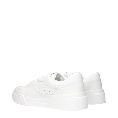 White Leather Low Top Sneakers