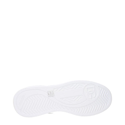 White Leather Low Top Sneakers