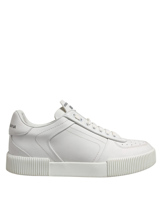 White Leather MIAMI Low Top Sneakers Shoes