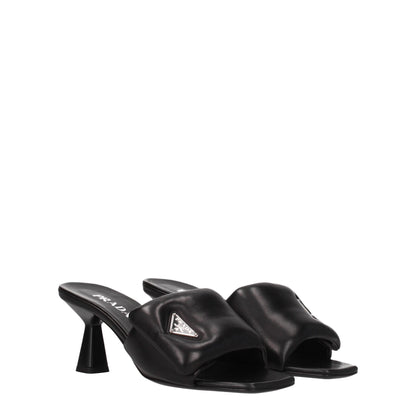 Black Leather Platform Sandals