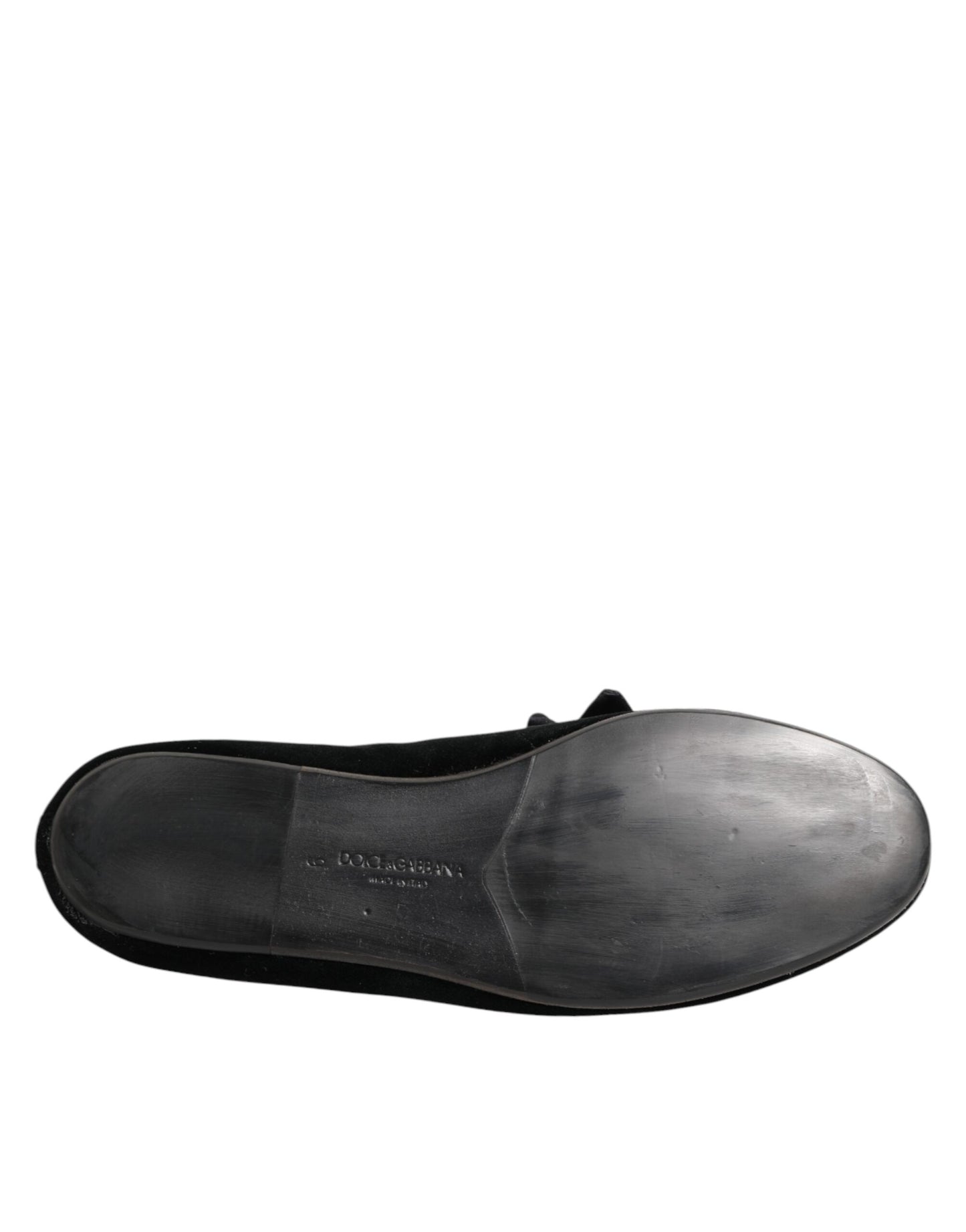Black Suede Cotton Rose Slip On Loafers Shoes
