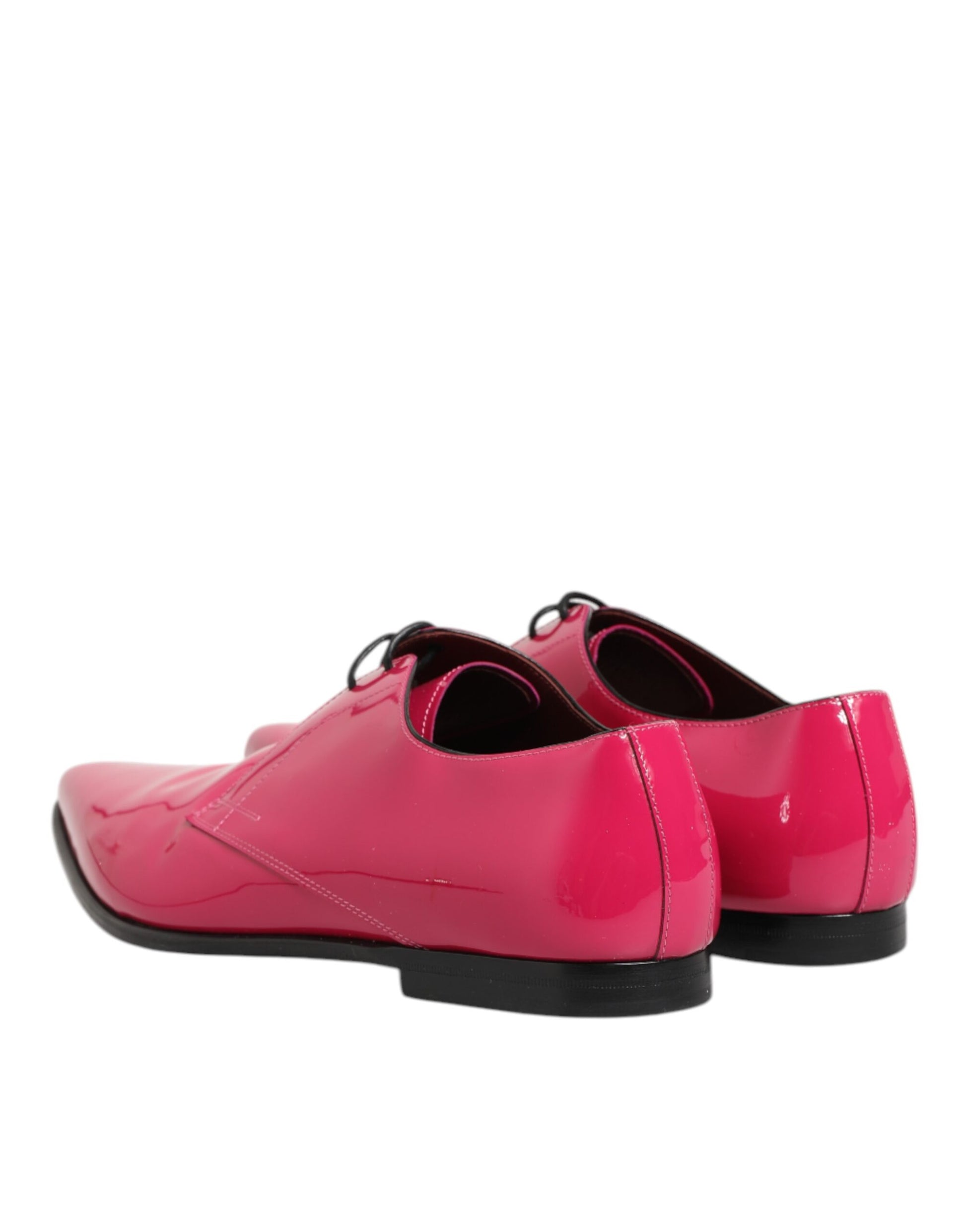 Pink Patent Leather Lace Up Dress Derby Shoes