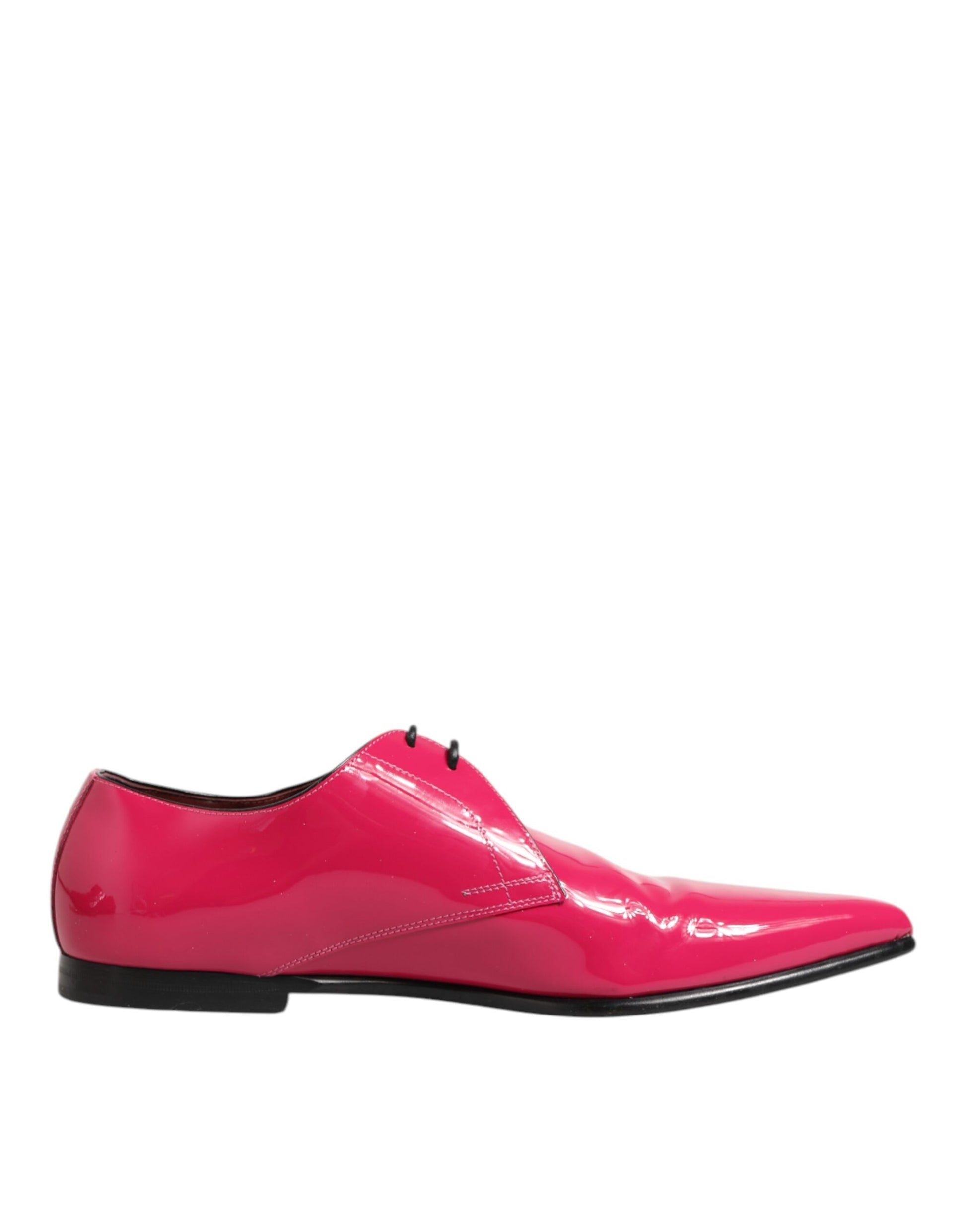 Pink Patent Leather Lace Up Dress Derby Shoes
