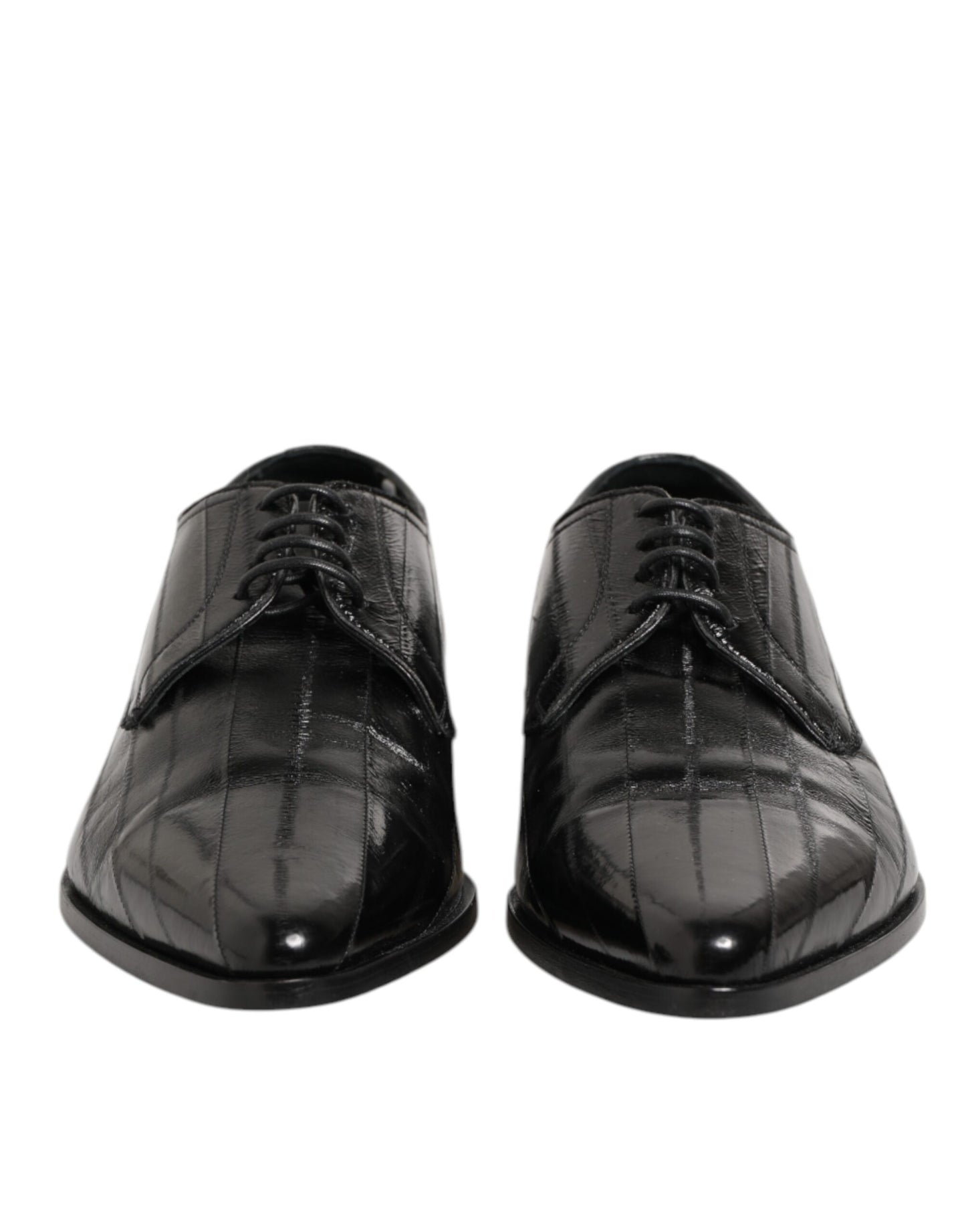 Black Leather Lace Up Derby Formal Dress Shoes
