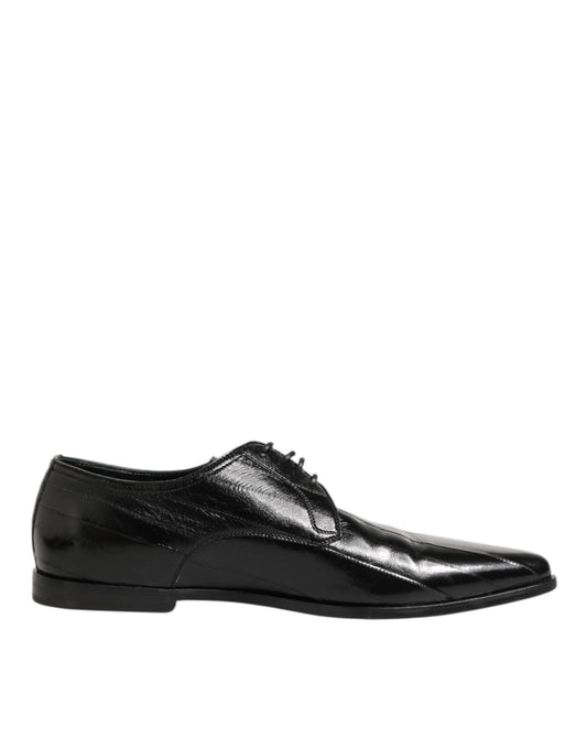 Black Leather Lace Up Derby Formal Dress Shoes