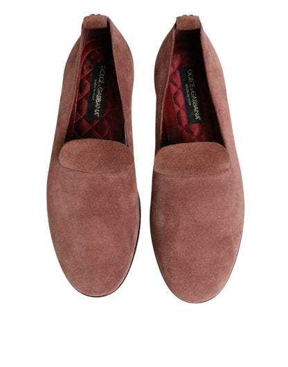 Pink Suede Loafers Formal Men Dress Shoes
