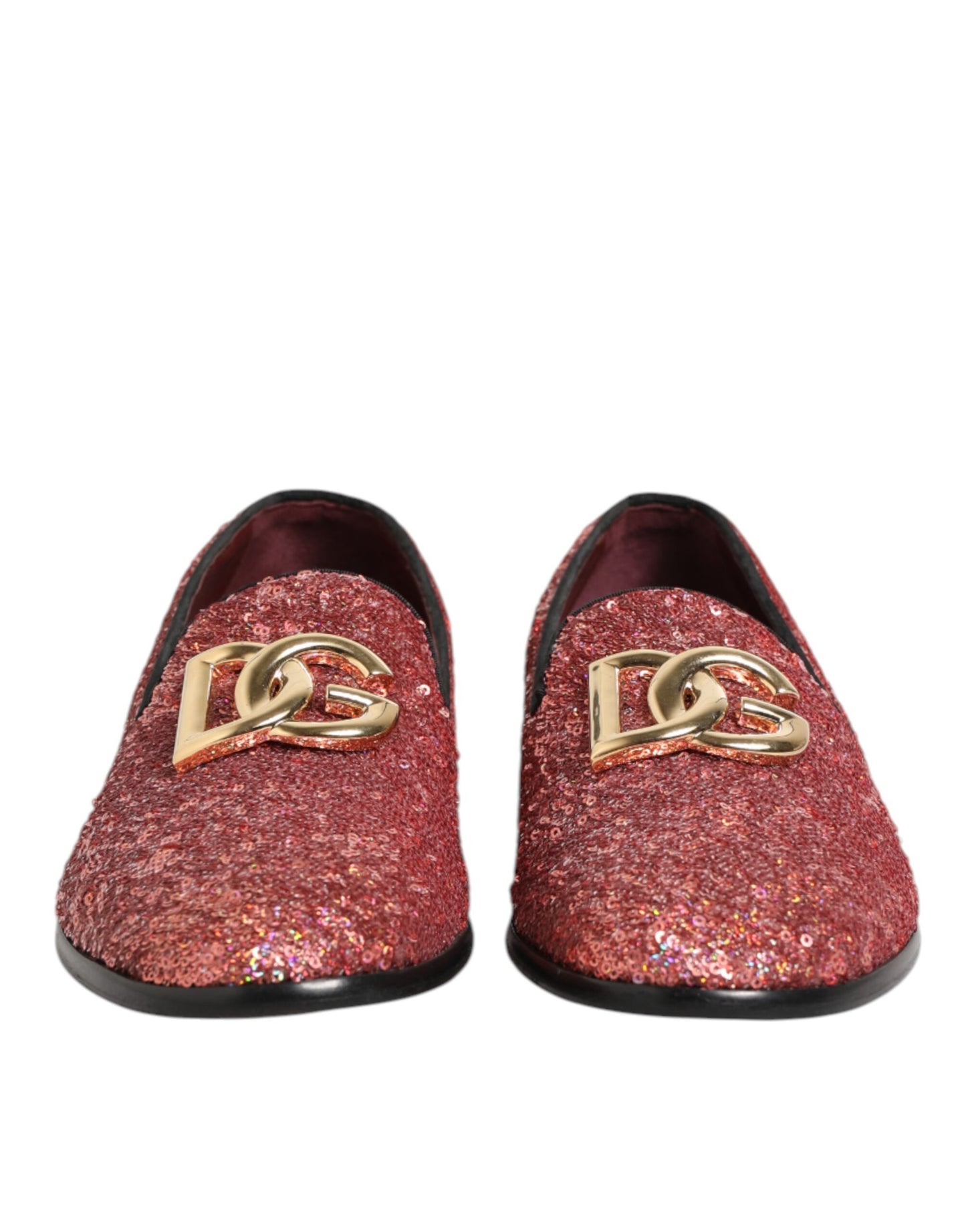 Pink Sequined Loafers Formal Dress Men Shoes