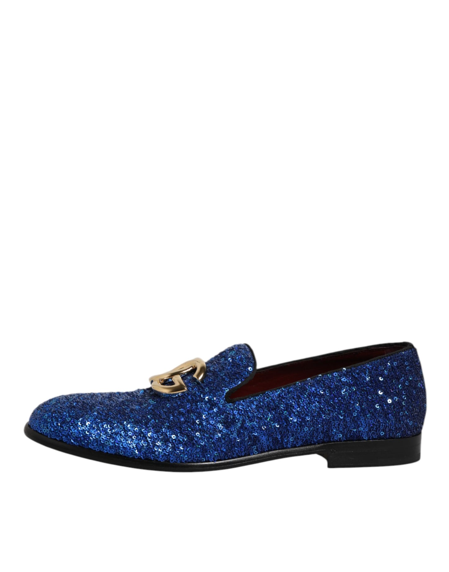 Blue Sequined Loafers Formal Dress Men Shoes