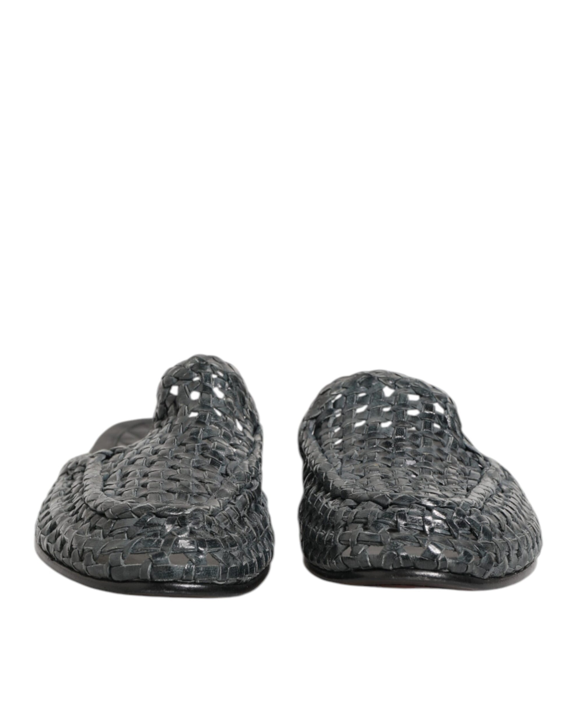 Blue Woven Slides MULES Men Sandals Shoes