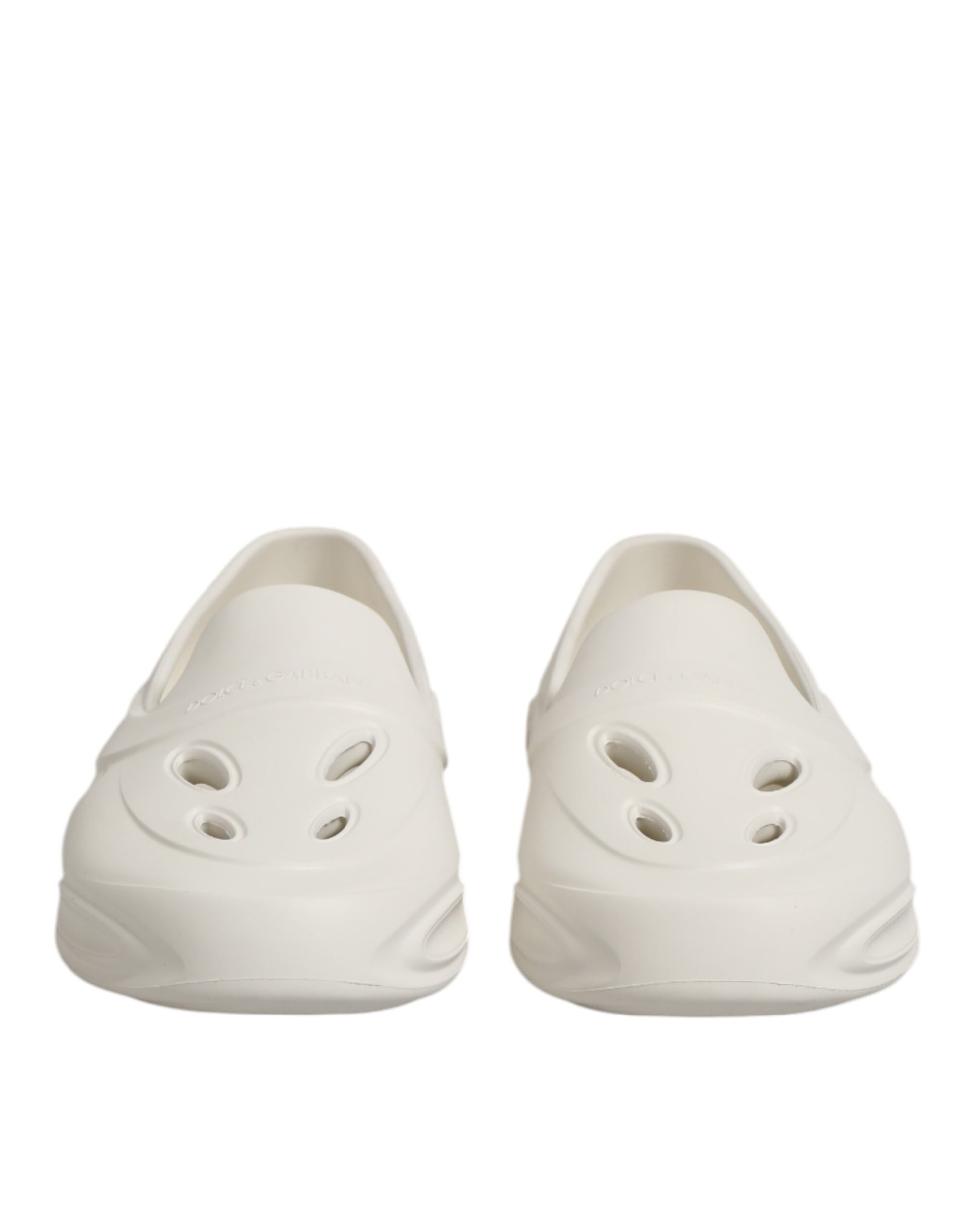 White Rubber Slides Low Top Sneakers Shoes