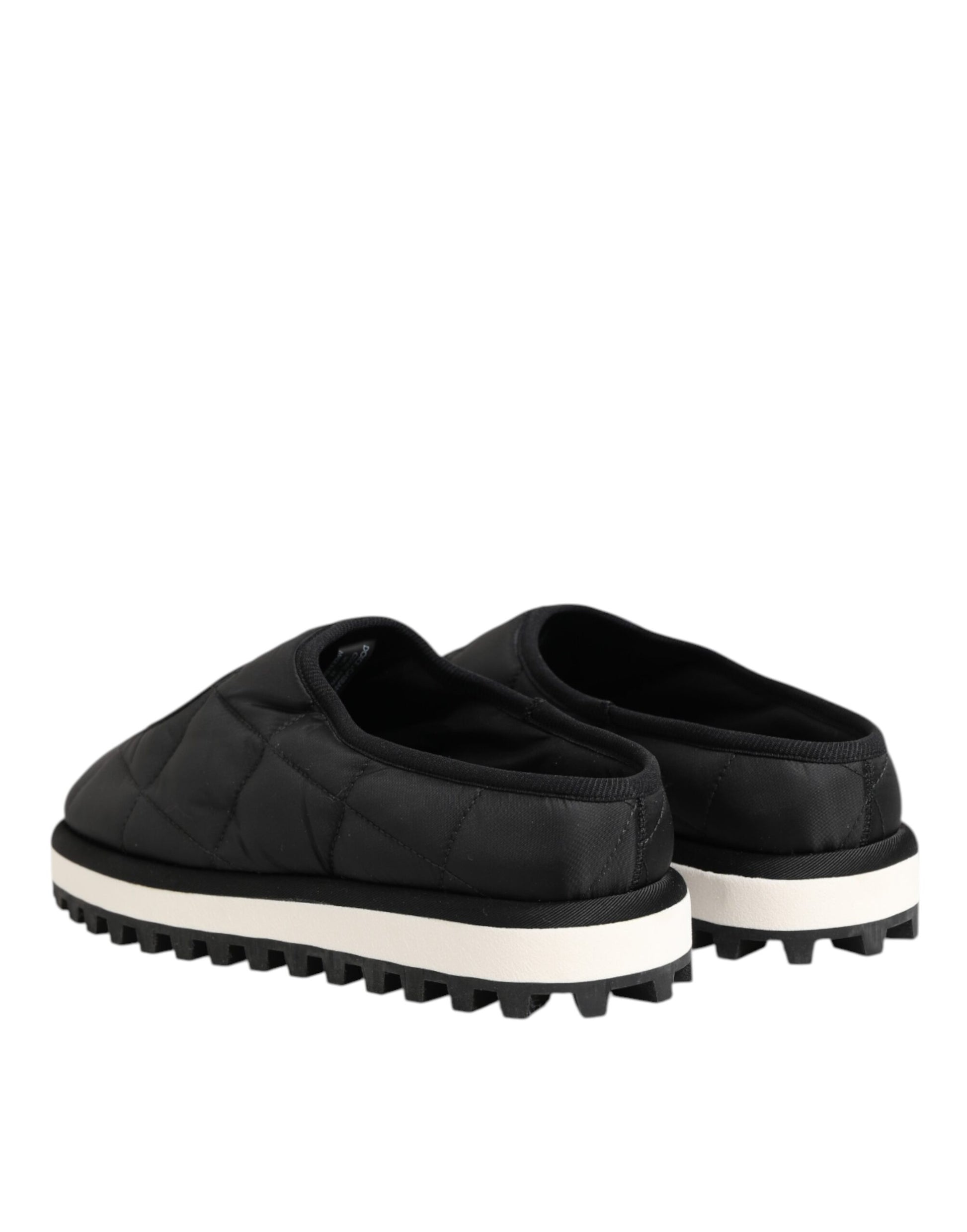 Black Nylon Low Top Slip On Sneaker Shoes