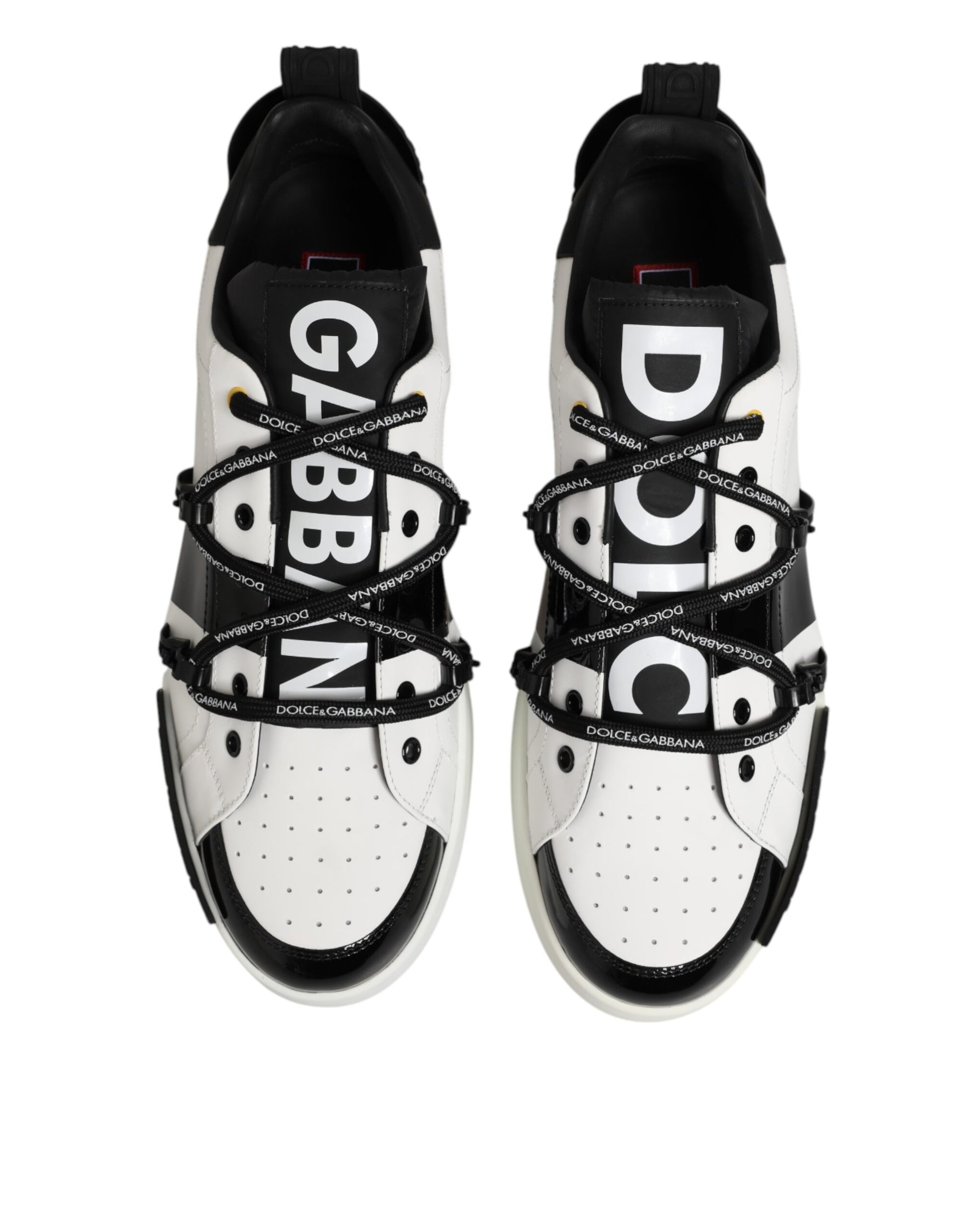 White Leather Logo Portofino Sneakers Shoes
