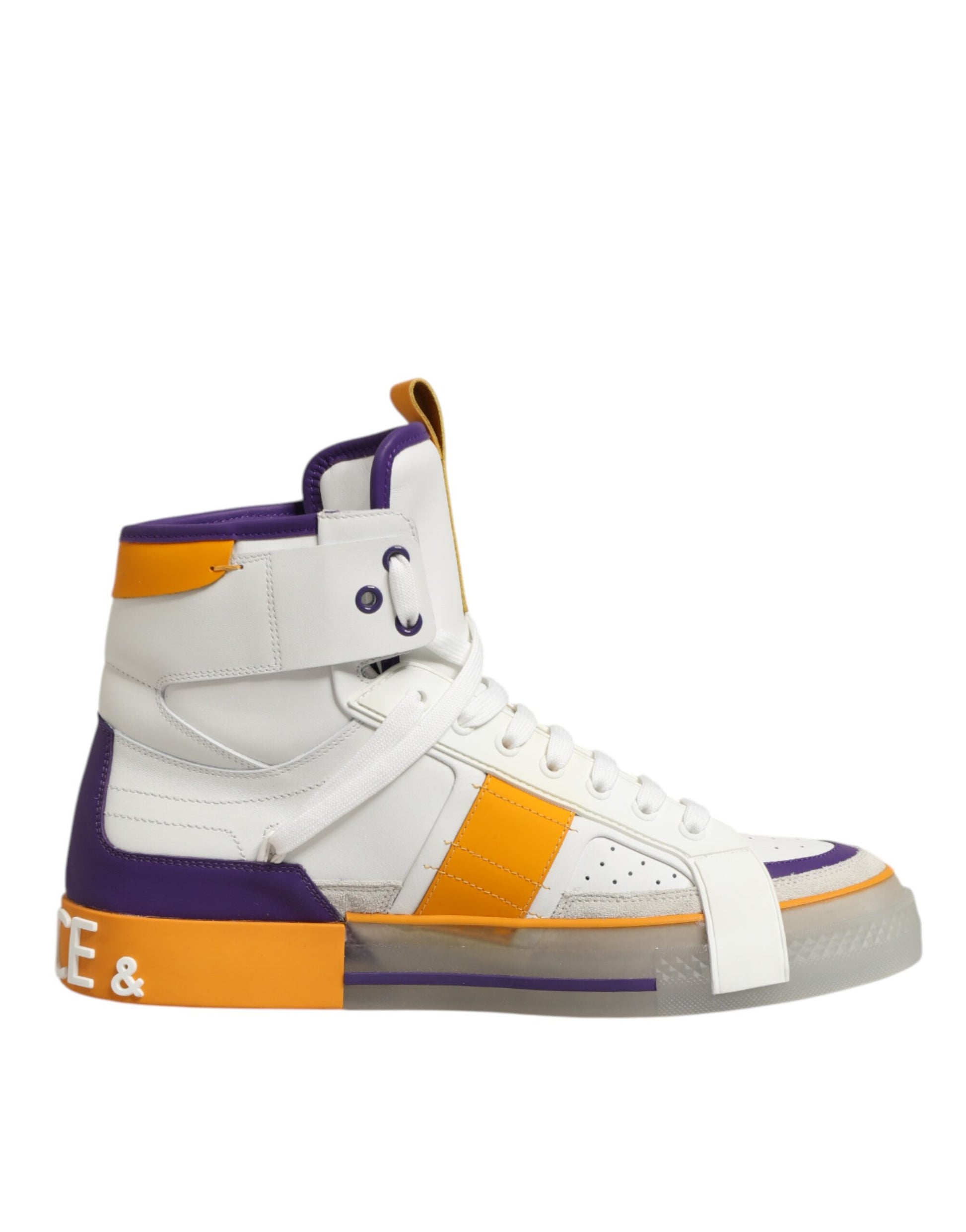Multicolor Leather High Top Men Sneakers Shoes