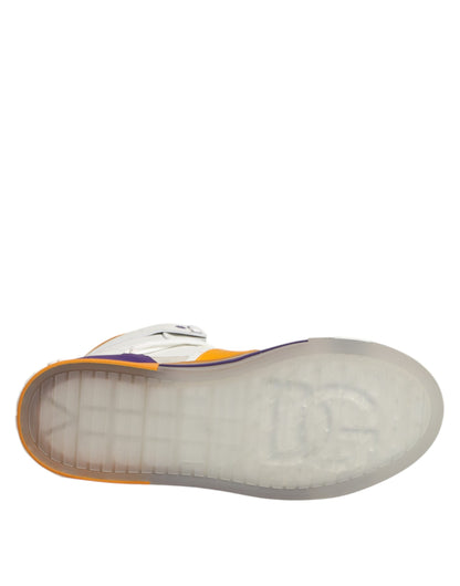 Multicolor Leather High Top Men Sneakers Shoes