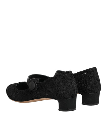 Black Vally Taormina Floral Lace Pumps Shoes