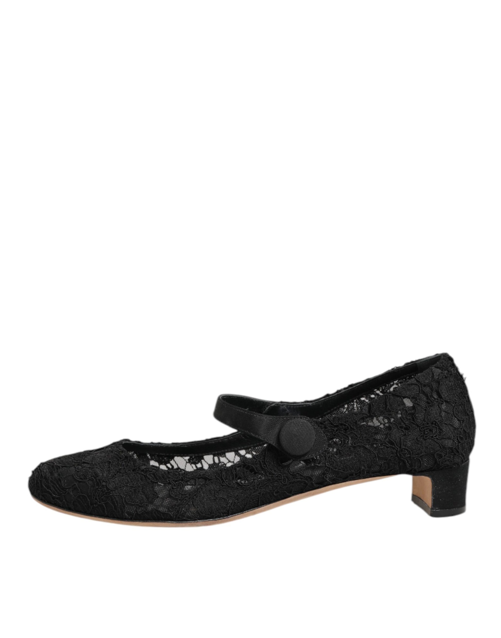 Black Vally Taormina Floral Lace Pumps Shoes