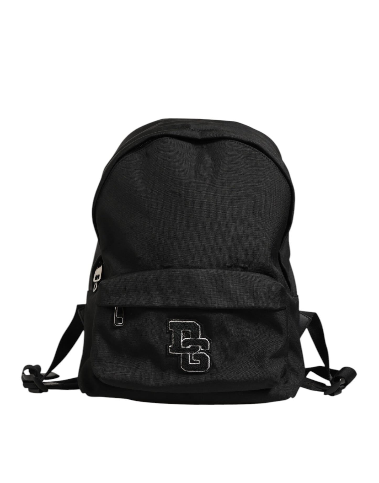 Black Nylon DG Patch School Travel Backpack Borse Bag
