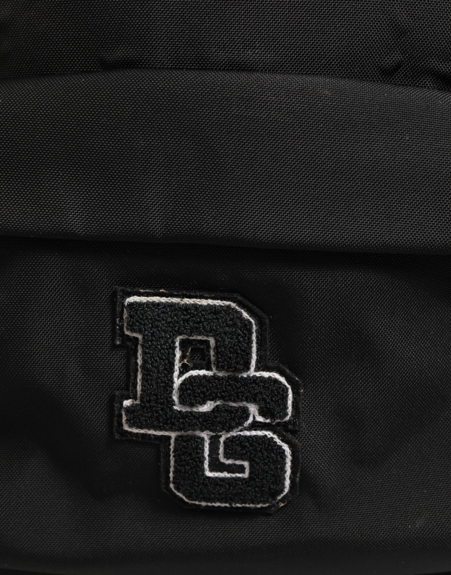 Black Nylon DG Patch School Travel Backpack Borse Bag