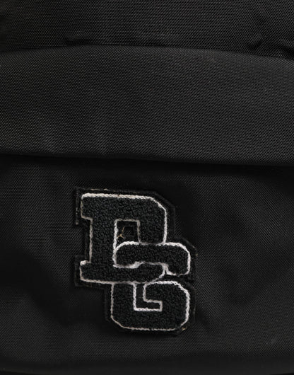 Black Nylon DG Patch School Travel Backpack Borse Bag