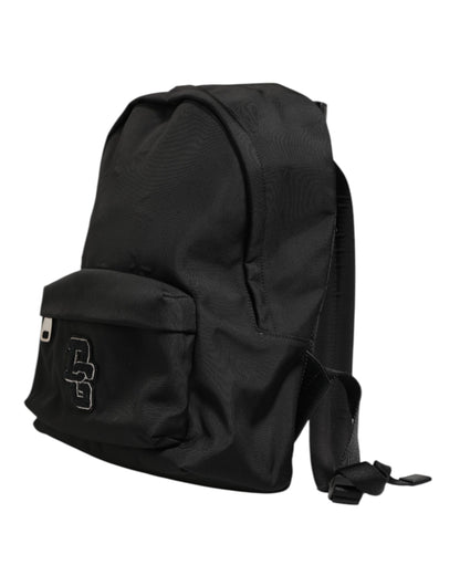 Black Nylon DG Patch School Travel Backpack Borse Bag