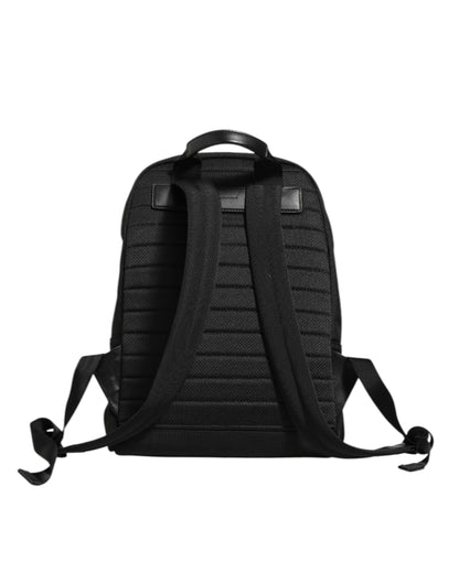 Black Nylon DG Patch School Travel Backpack Borse Bag