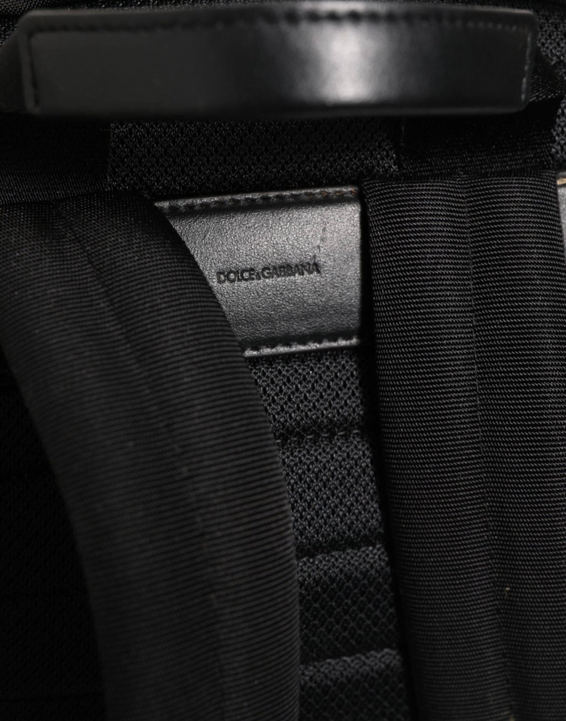 Black Nylon DG Patch School Travel Backpack Borse Bag