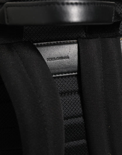 Black Nylon DG Patch School Travel Backpack Borse Bag