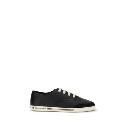 Black Leather Low Top Sneakers