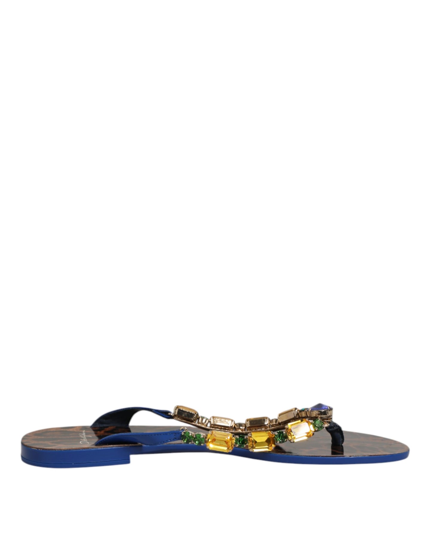 Blue Crystals Flats Sandals Beachwear Shoes
