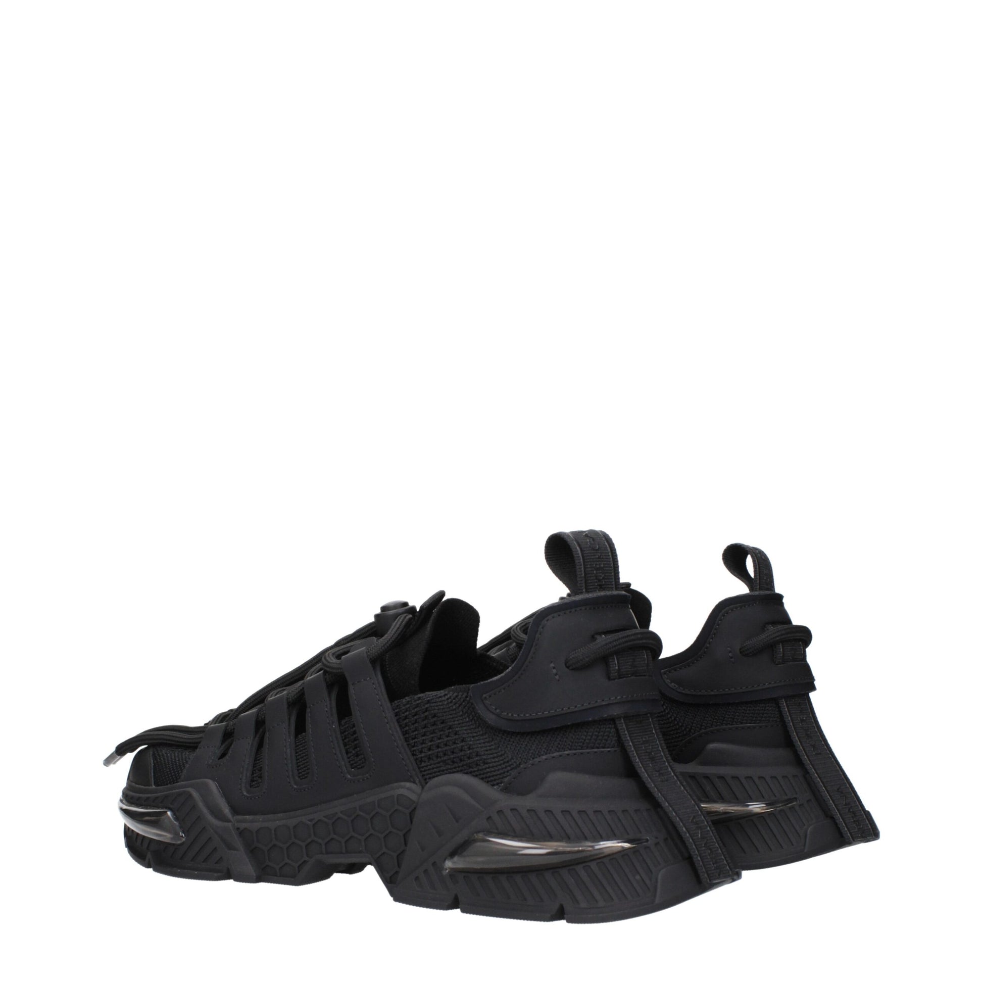 Black Fabric Athletic Sneakers