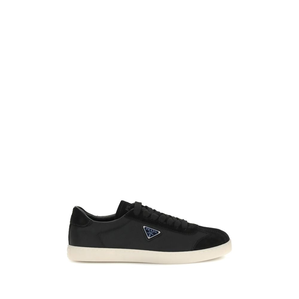 Black Leather Low Top Sneakers