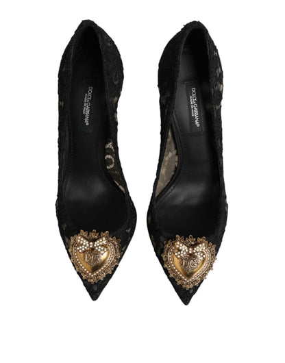 Black Taormina Lace DEVOTION Pumps Shoes