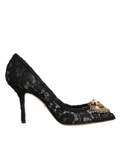 Black Taormina Lace DEVOTION Pumps Shoes