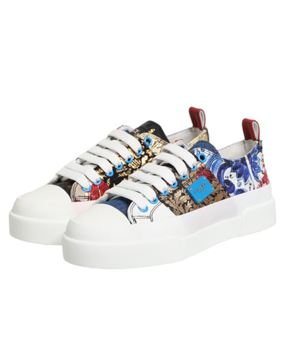 Multicolor Patchwork Low Top Sneakers Shoes