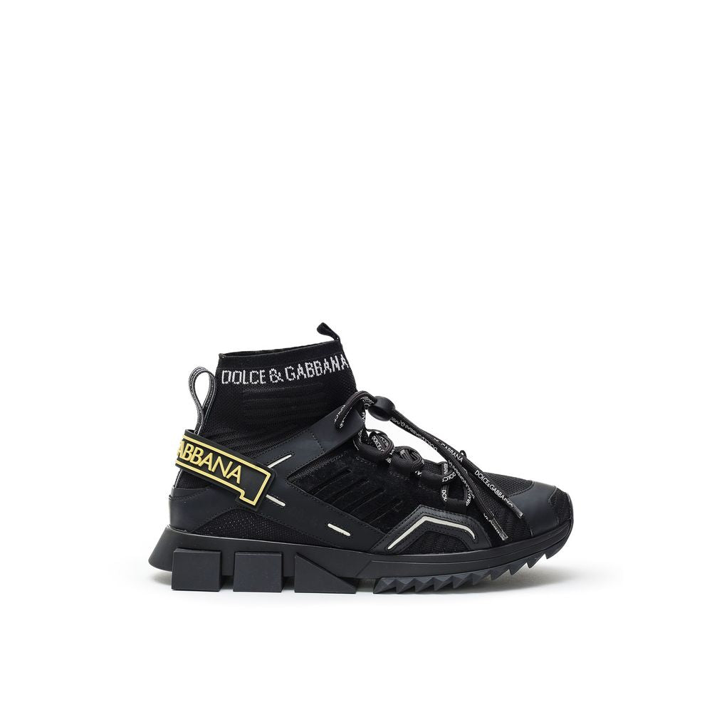 Black Technical High Top Sneakers