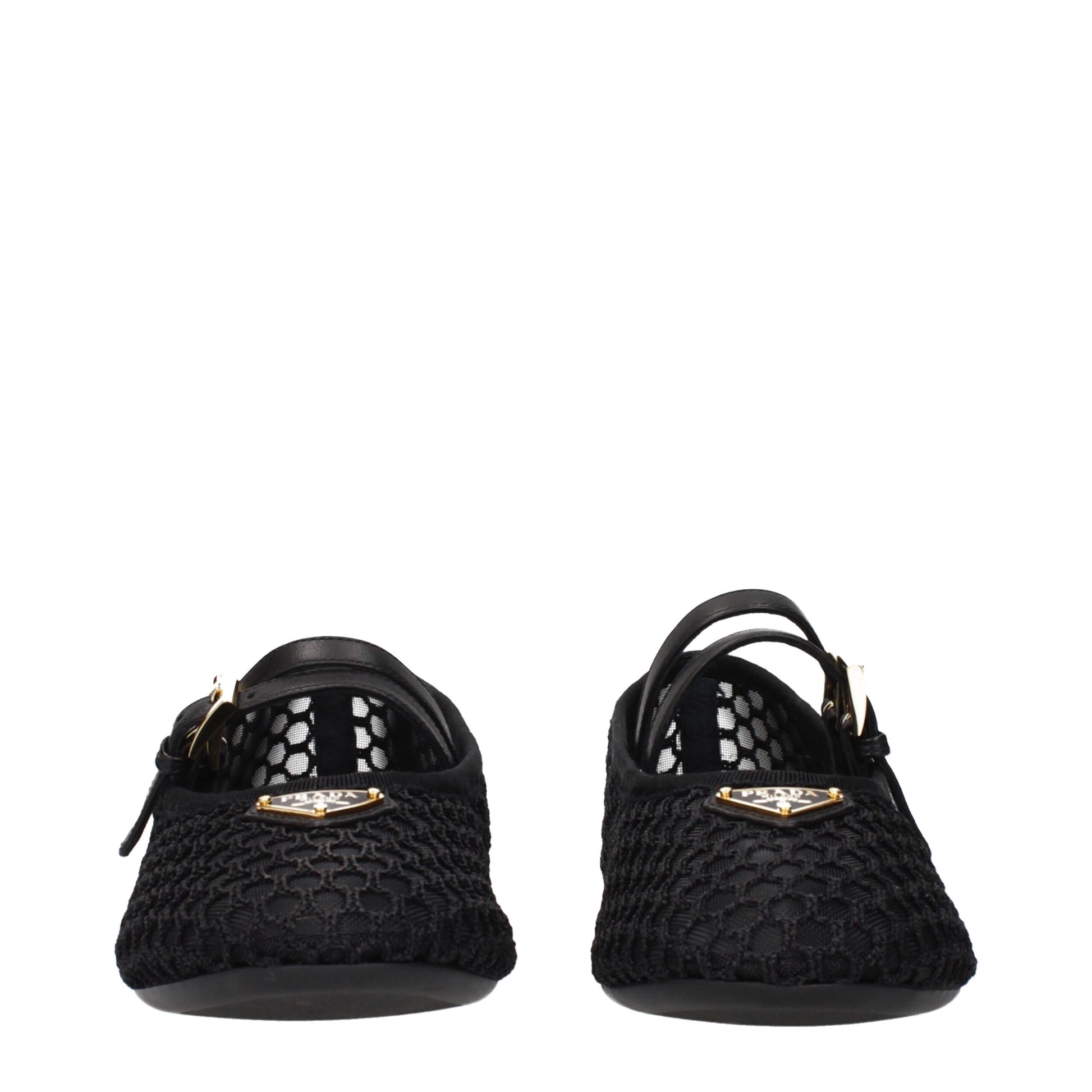 Black Fabric Ballet Flats