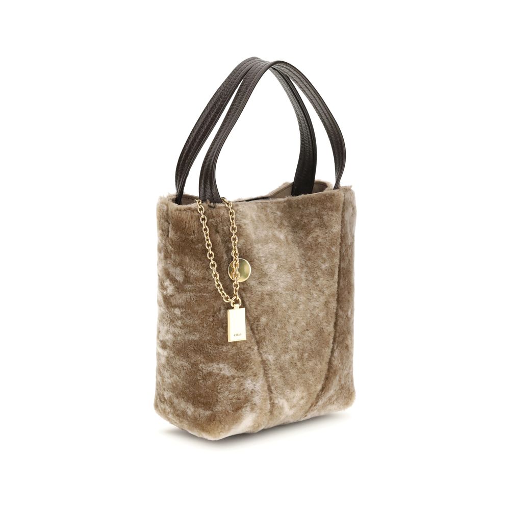 Beige Fur Shoulder Bag