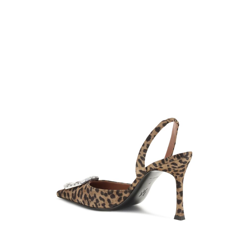 Multicolor Silk High Heel Pumps