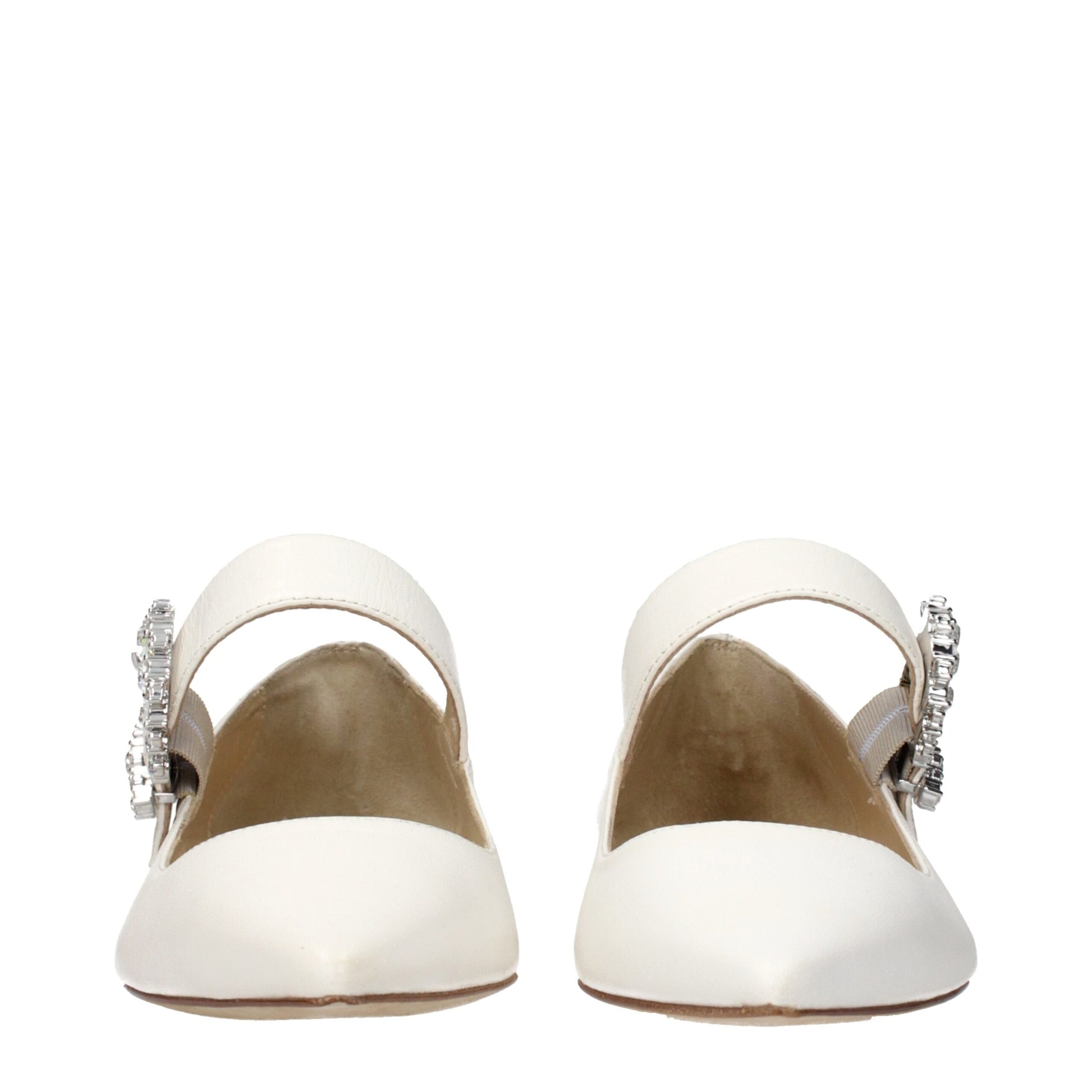 White Leather Ballet Flats