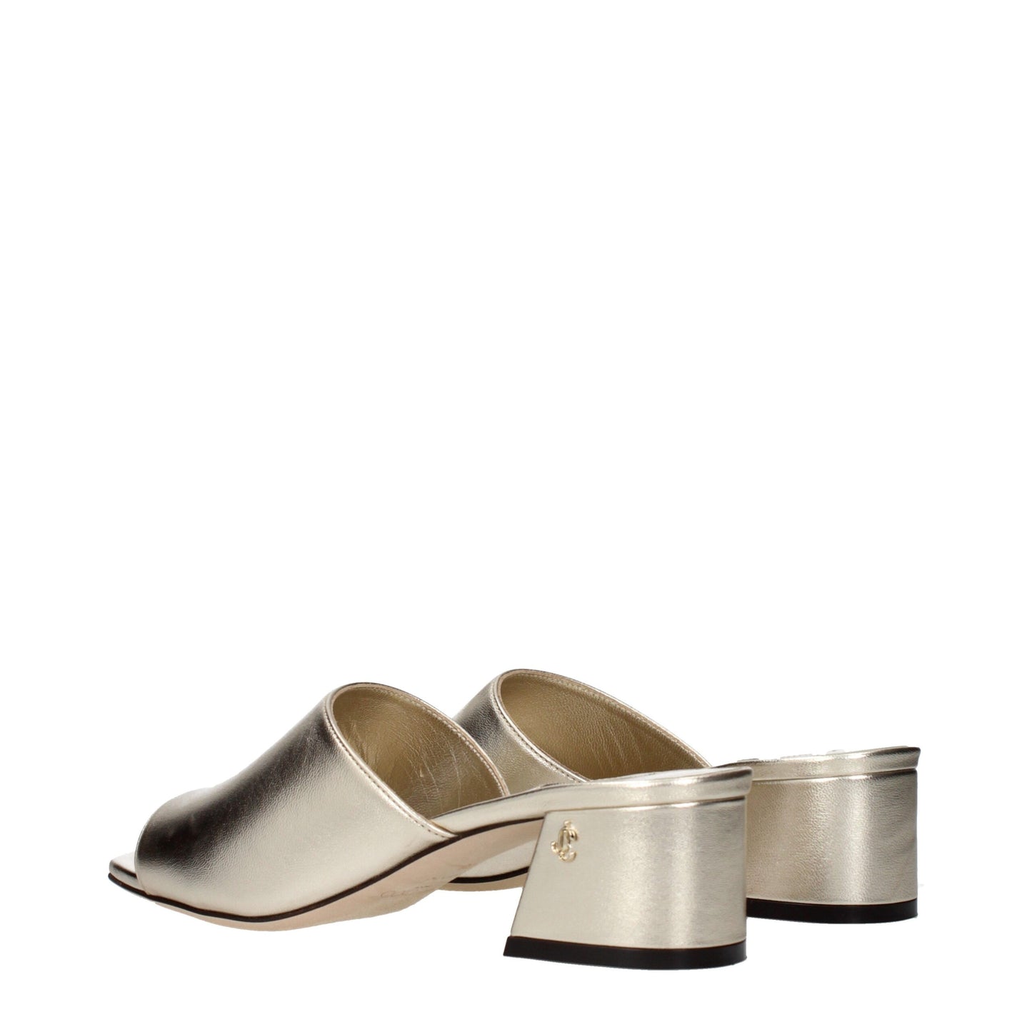 Gold Leather Platform Sandals