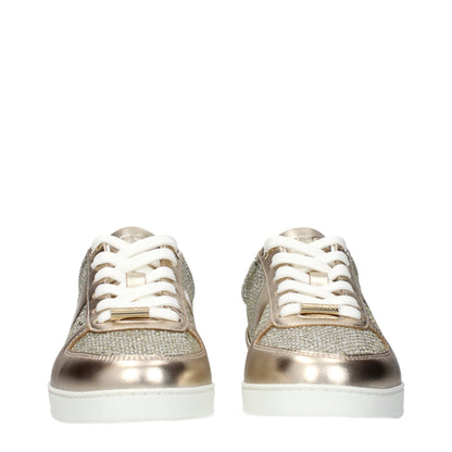 Gold Leather Sneakers