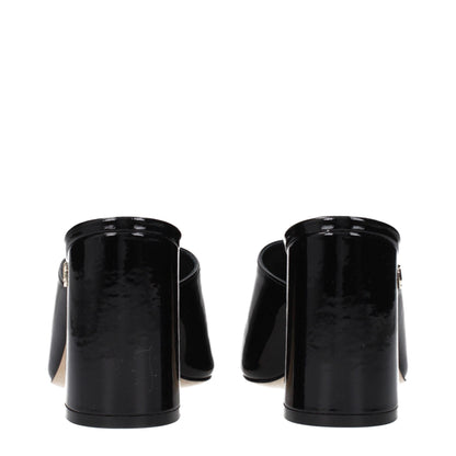 Black Leather Platform Sandals