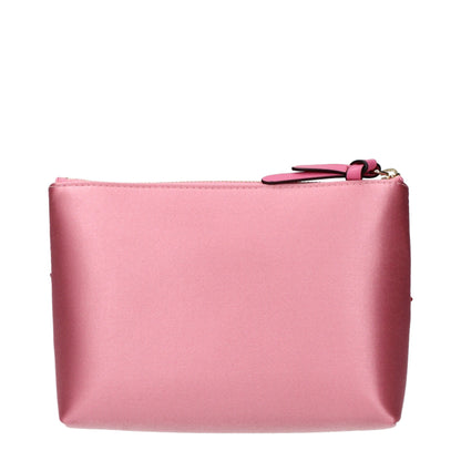 Pink Satin Clutch Bag