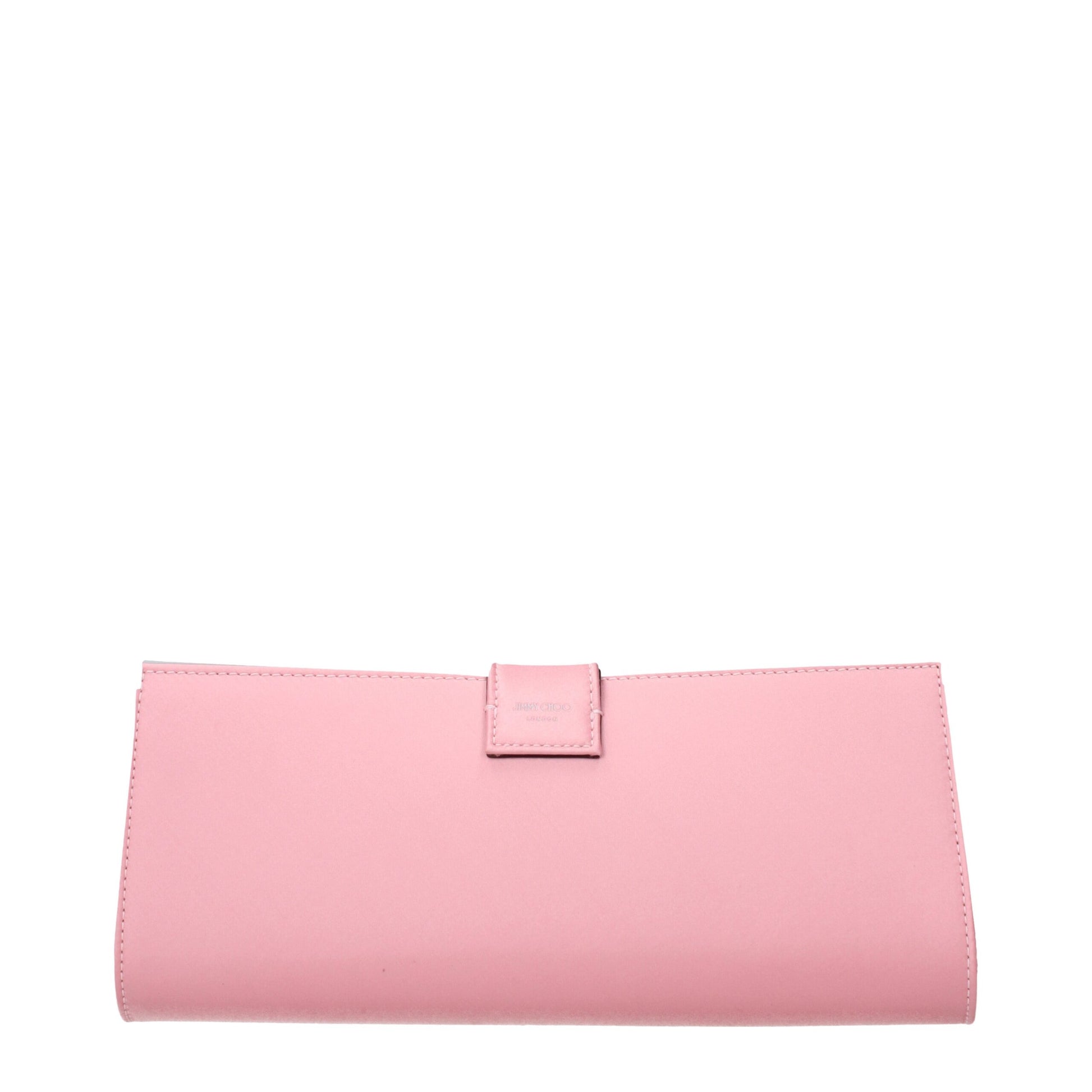 Pink Satin Clutch Bag