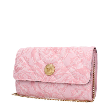 Pink Fabric Clutch Bag