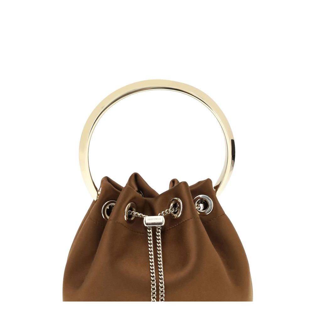 Brown Silk Shoulder Bag