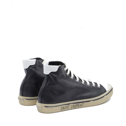 Black Calfskin High Top Sneakers