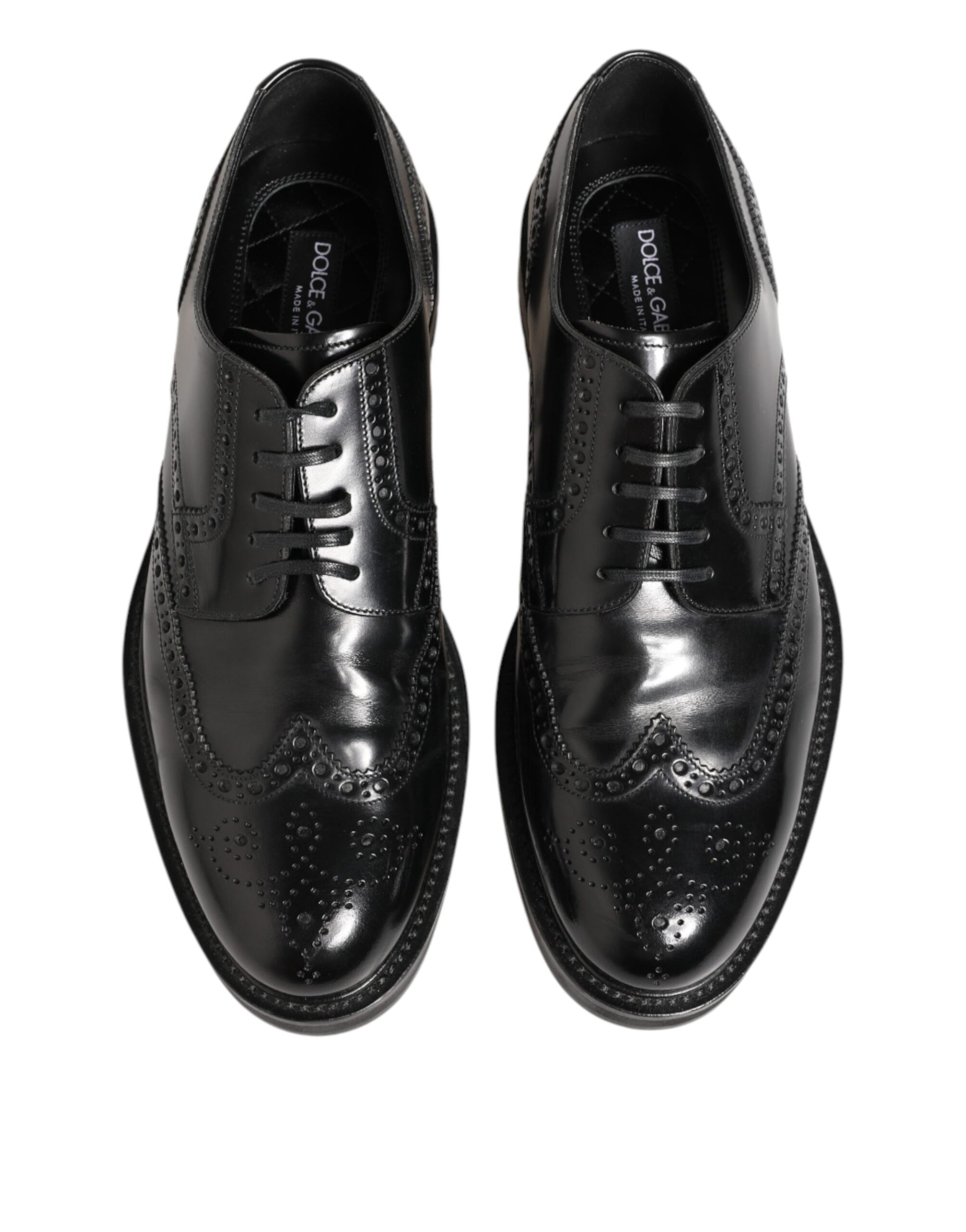 Black Calfskin Leather Derby Men Dress Shoes
