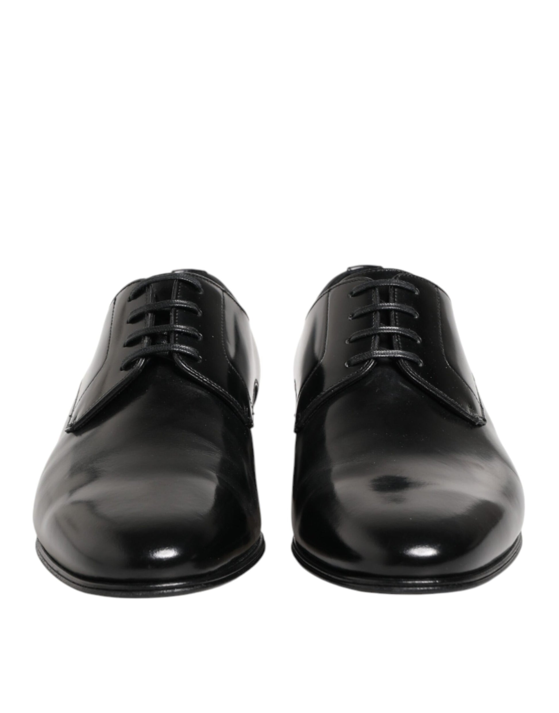 Black Calfskin Leather Derby Men Dress Shoes