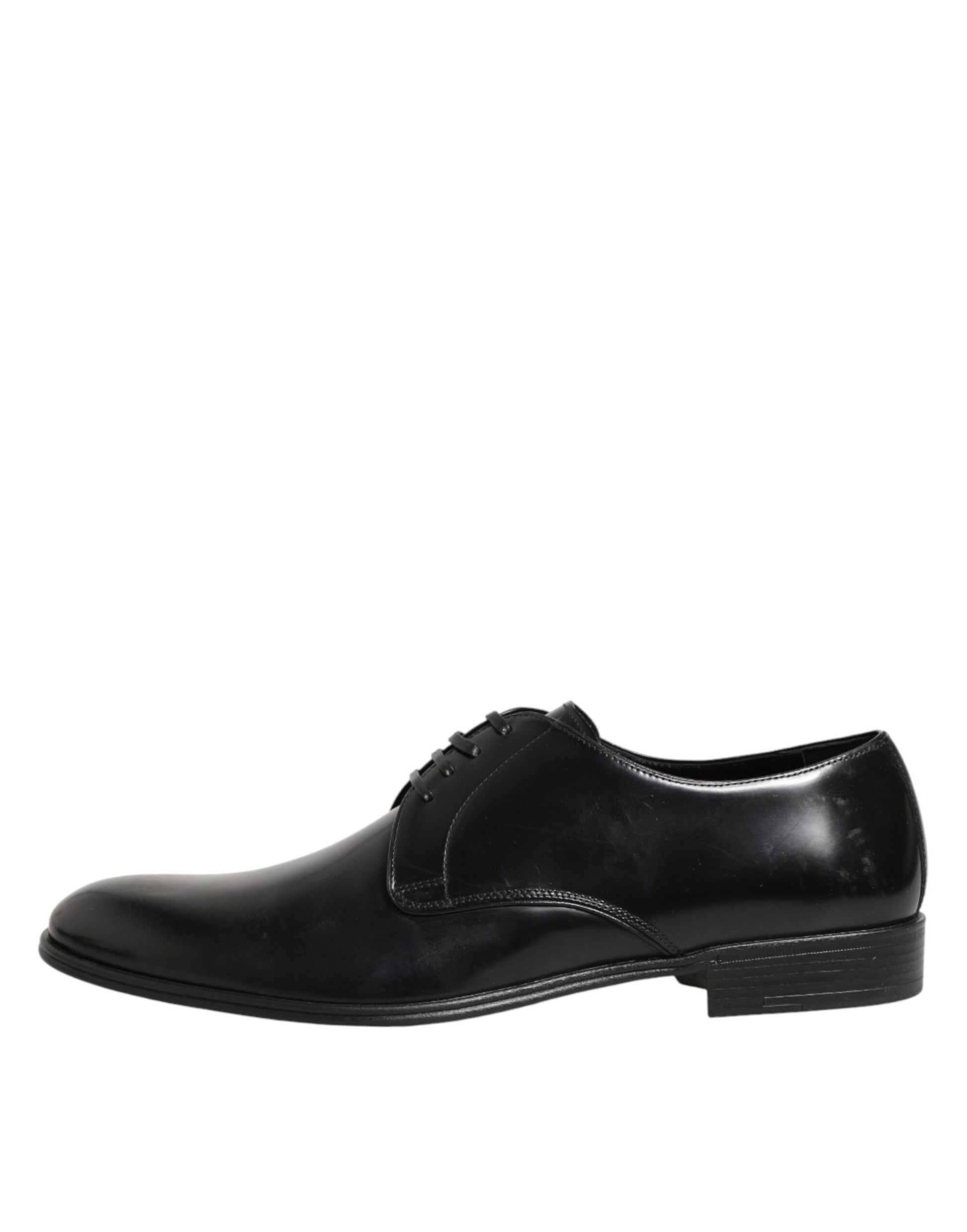 Black Calfskin Leather Derby Dress Shoes
